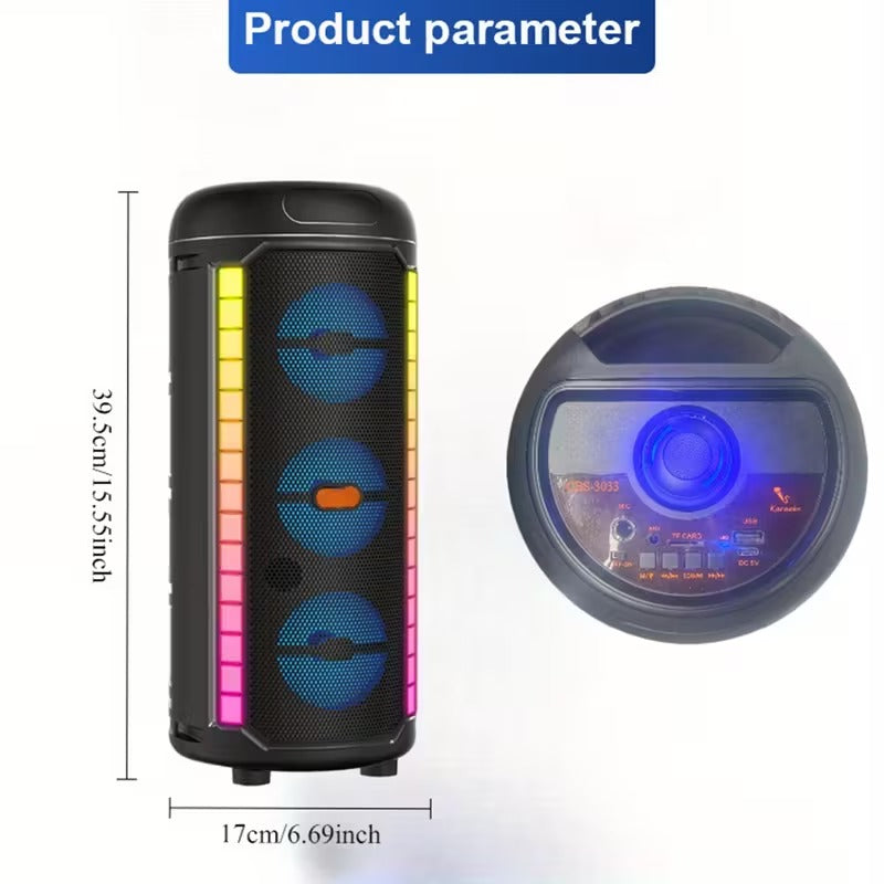 NNETM Portable Wireless Speaker with RGB Lighting & Microphone-4