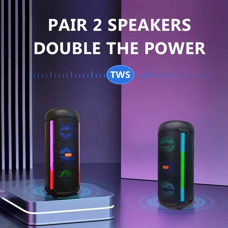 NNETM Portable Wireless Speaker with RGB Lighting & Microphone-1