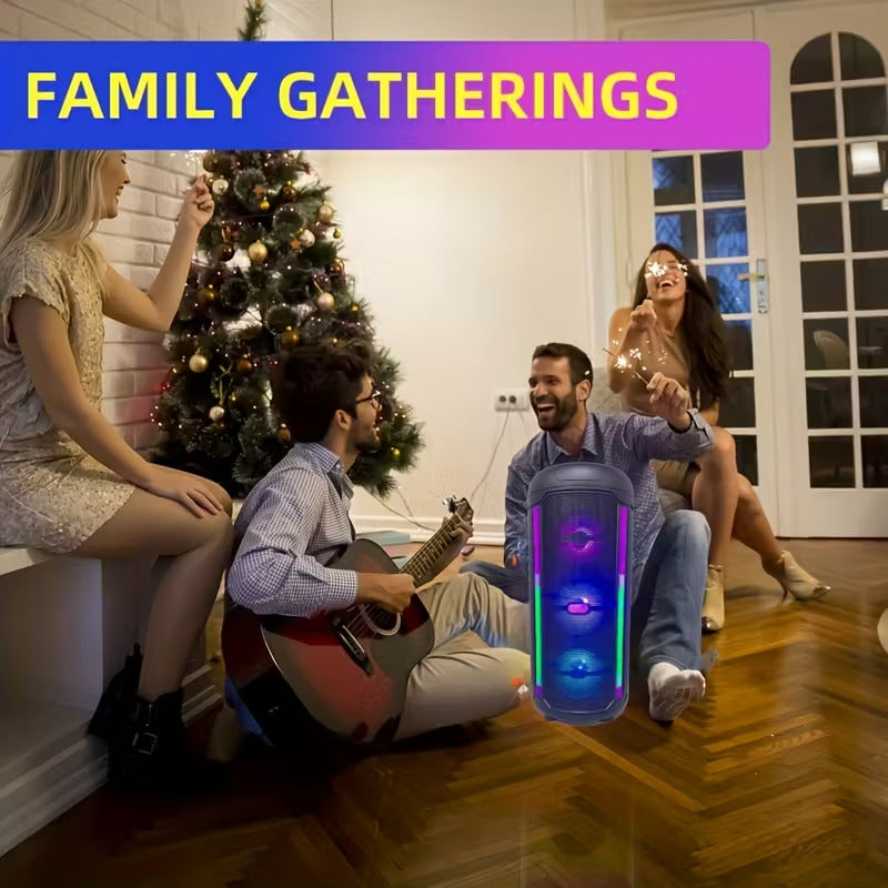 NNETM Portable Wireless Speaker with RGB Lighting & Microphone-3