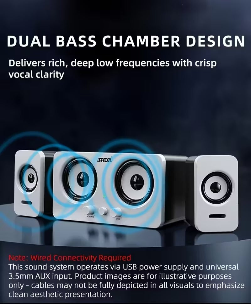 NNETM Desktop Stereo Surround Computer Speaker-4