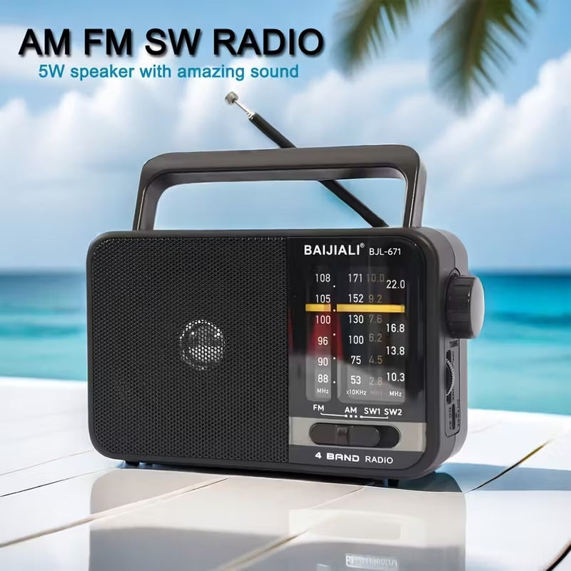 NNETM Portable AM/FM/SW Radio with Voice Recorder-1