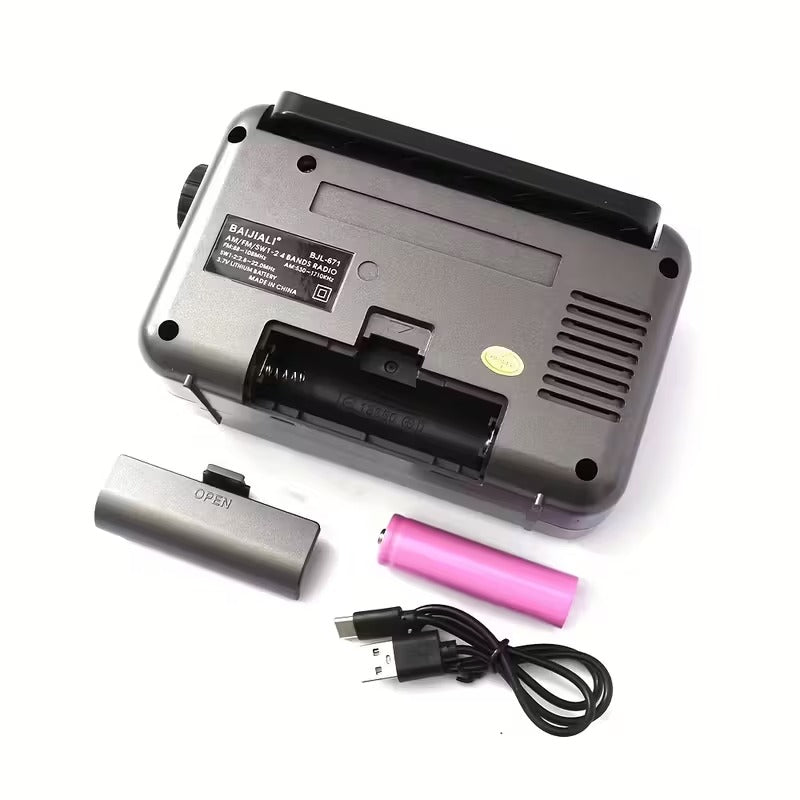 NNETM Portable AM/FM/SW Radio with Voice Recorder-2