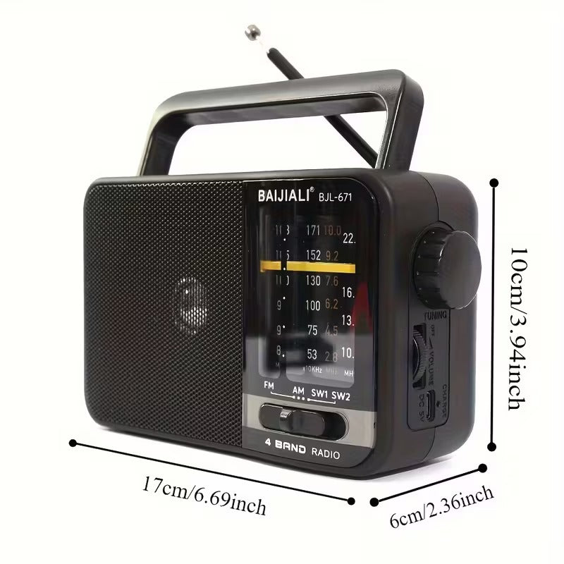 NNETM Portable AM/FM/SW Radio with Voice Recorder-4